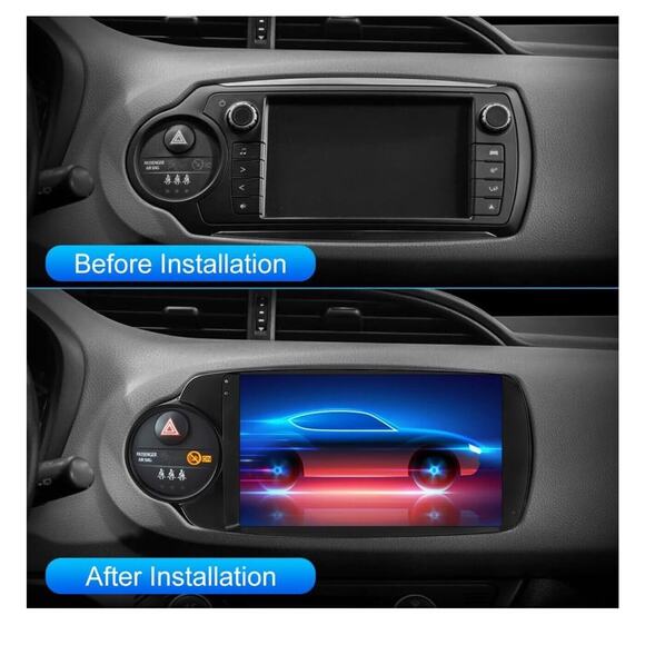 Car Radio Stereo Toyota Yaris 2011-14 9”Touch Screen‎ Wireless CarPlay Andriod - Picture 2 of 7